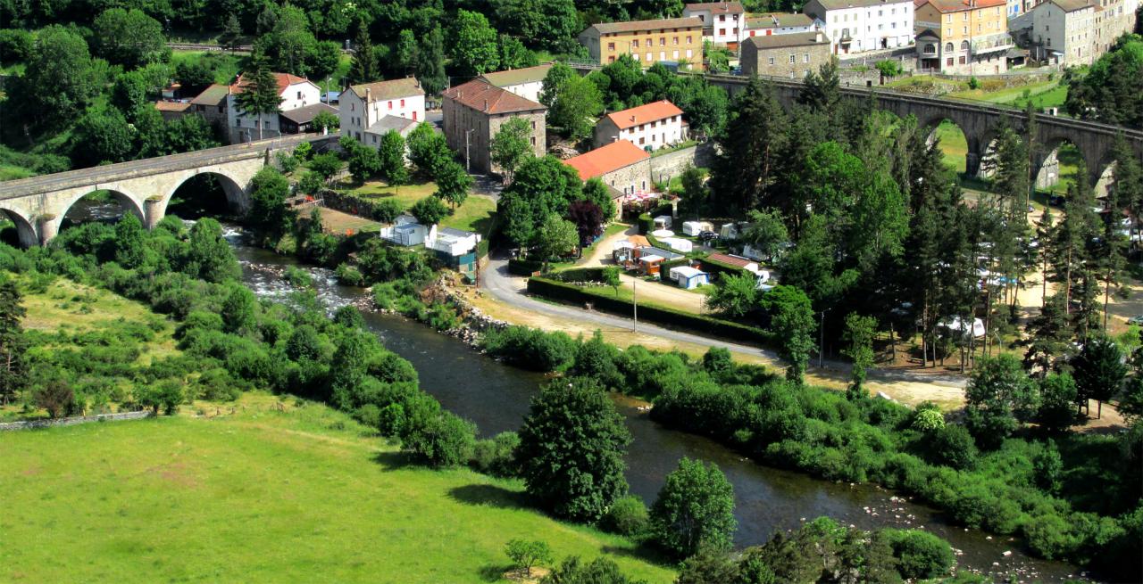 Camping vue de haut