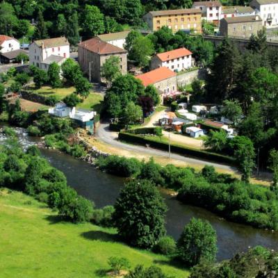 Camping vue de haut